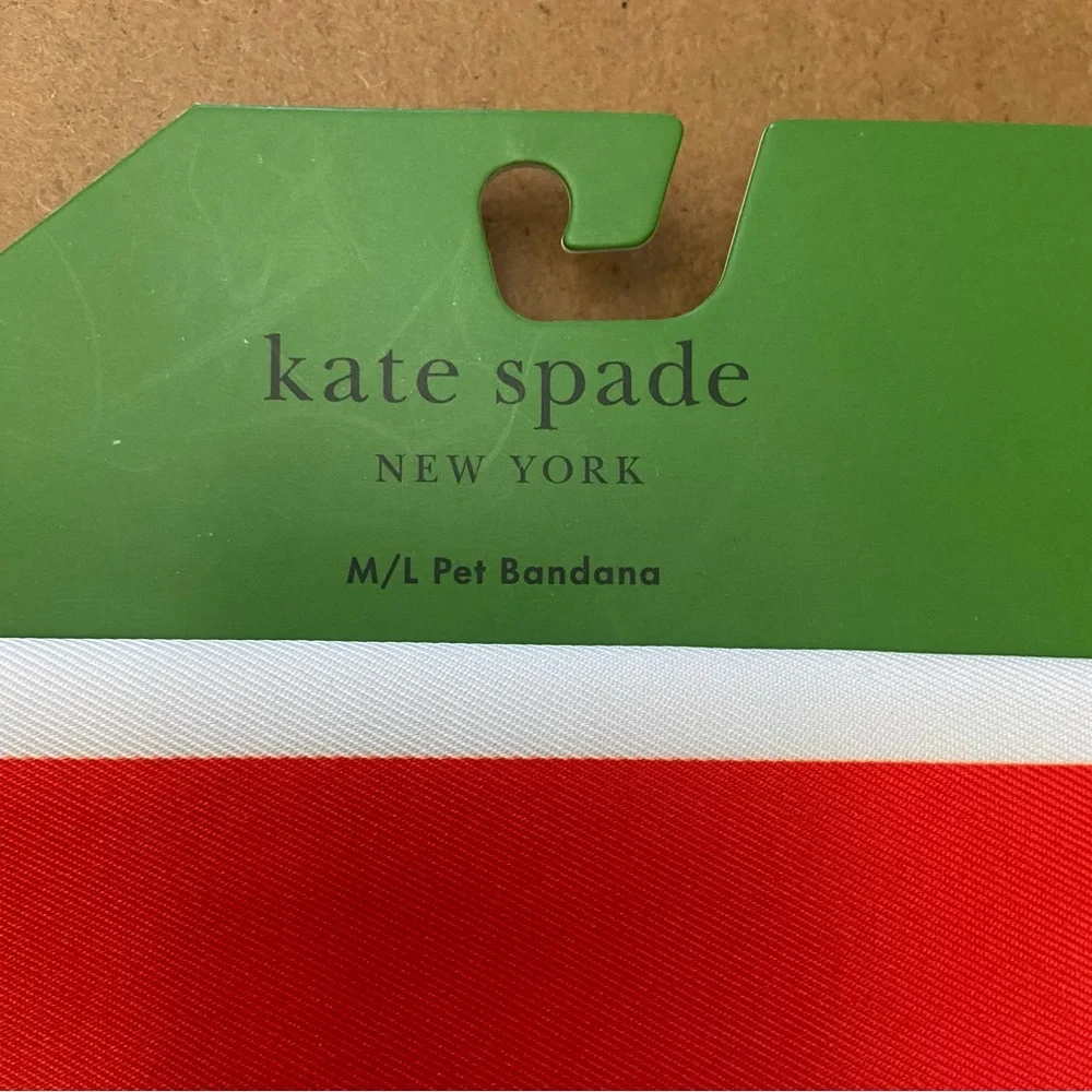 NWT Kate Spade Pet Bandana - Red, White, Blue  M/L